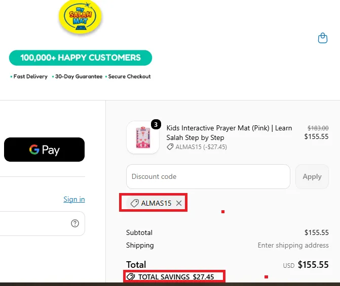 Mysalahmat 15% off coupon